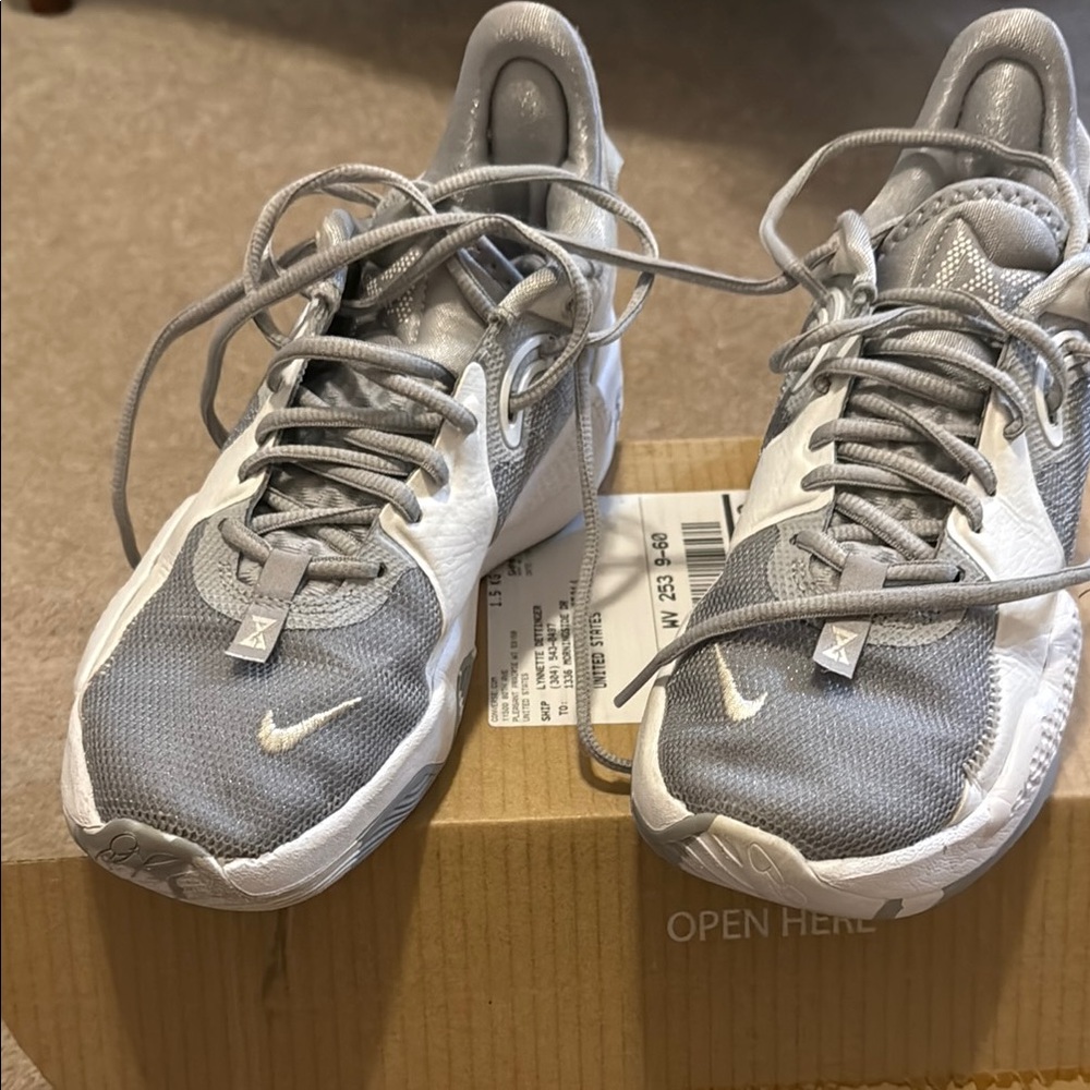 Nike Gray and White Athletic Shoes